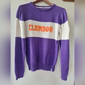 Bruzer purple Clemson Tigers Embroidered sweater Mens Size M Unisex
